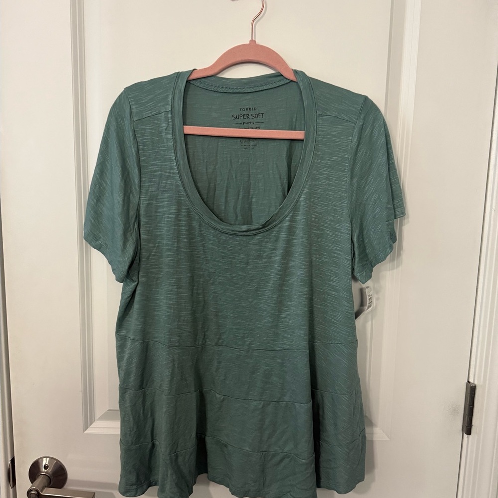 Torrid Women's Teal Short Sleeve Top